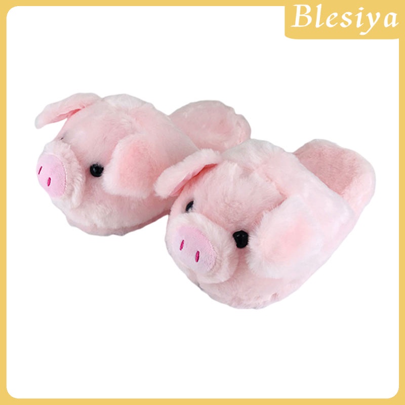 Dép Bông Đi Trong Nhà Mềm Mại Ấm Áp Hình Chú Heo Hoạt Hình Cho Nữ