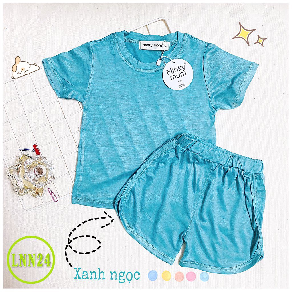 [LNN24] Bộ Cộc Thun Lạnh MINKY MOM SIZE NHÍ Vải Trơn Mềm Mịn, Dễ Chịu, Thầm Hút Mồ Hôi, Thoáng Mát Hàng Chuẩn Đẹp Cho Bé