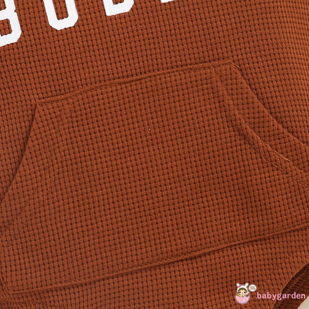 Áo Liền Quần Không Tay Có Túi In Chữ Dành Cho Bé Trai 0-24 Tháng Tuổi