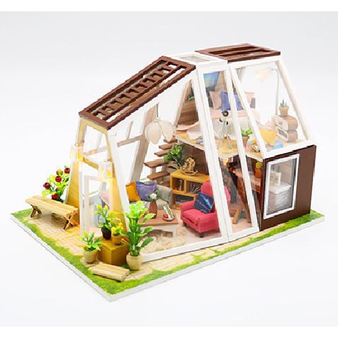 Mô hình nội thất nhà gỗ DIY - The Aurora Hut