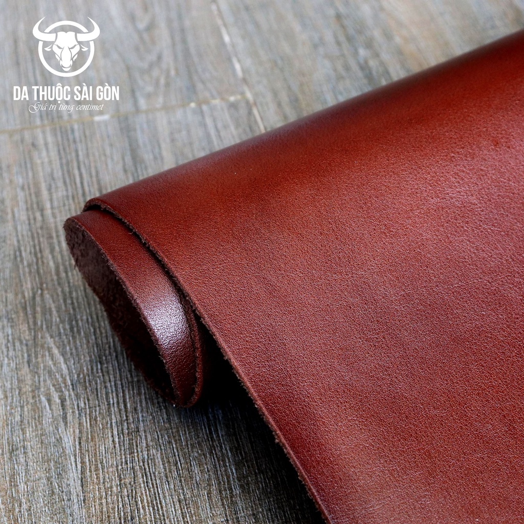 10 Pia da bò Flexible cao cấp màu nâu đỏ thương hiệu Da Thuộc Sài Gòn - Bán da bò làm handmade