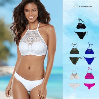 Đồ Bơi Áo Tắm Bikini Đi Biển 2 Mảnh Xuất Khẩu Kiểu Yếm XS S