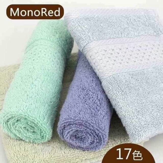 Sét 3 khăn mặt nhật monored 34*34cm Chất Liệu Vải Mềm Mịn 100% Cotton