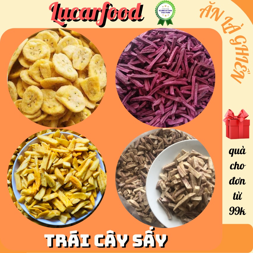 Trái cây sấy rau củ quả Đà Lạt siêu ngon ,giòn ngọt xuất khẩu Lucarfood ,Hàng mới 100%