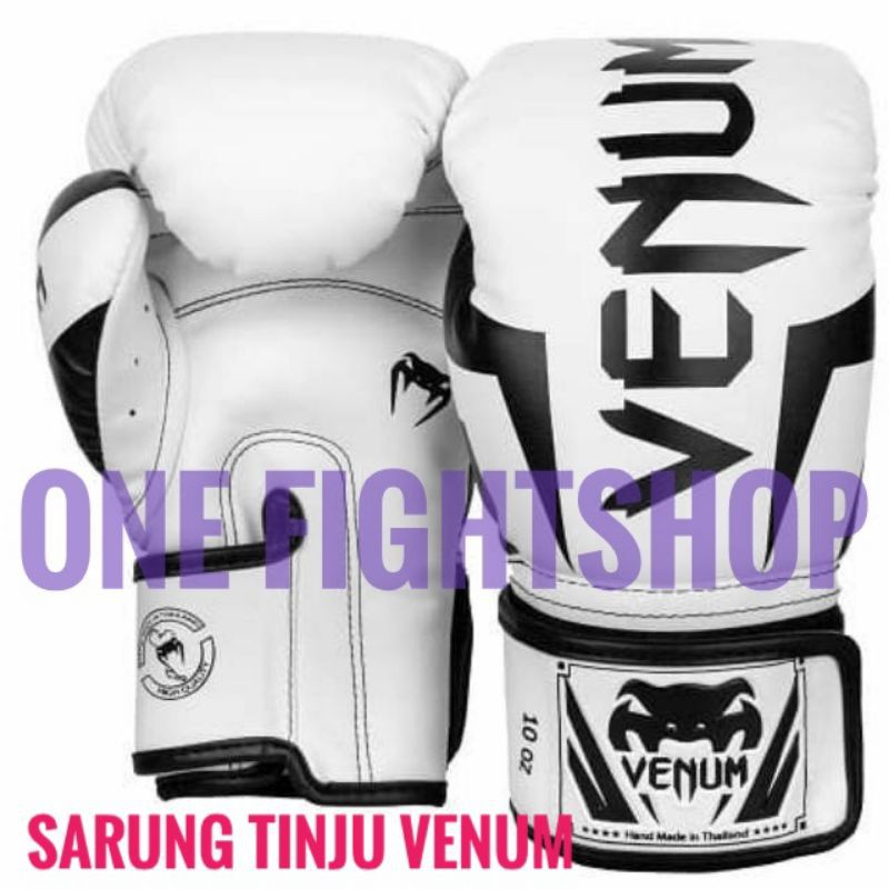 Venum Găng Tay Boxing Muay Thái Màu Trắng 12oz