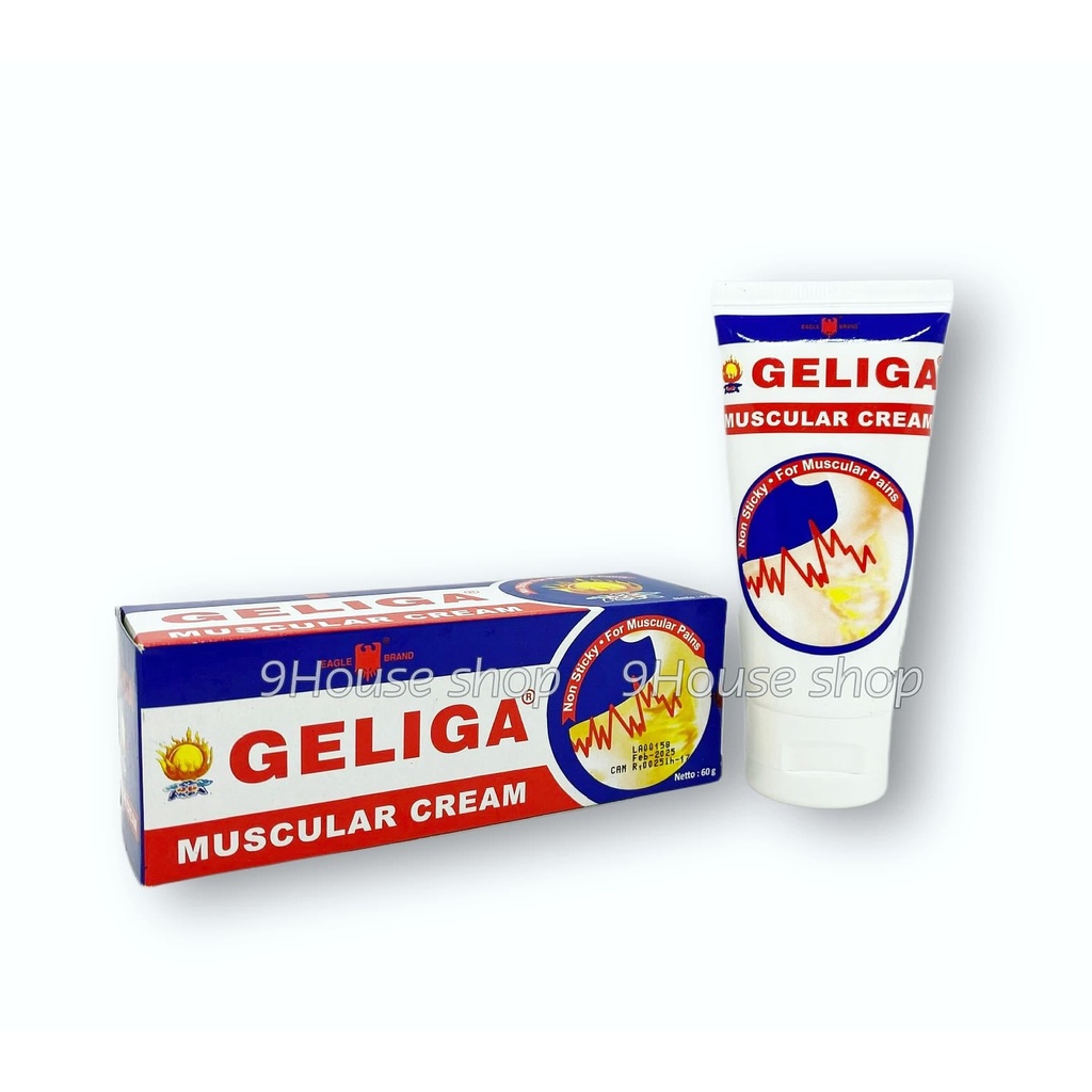 01 Tuýp Kem Xoa Bóp Geliga Muscular Cream Indonesia 60gram (Mẫu Mới)