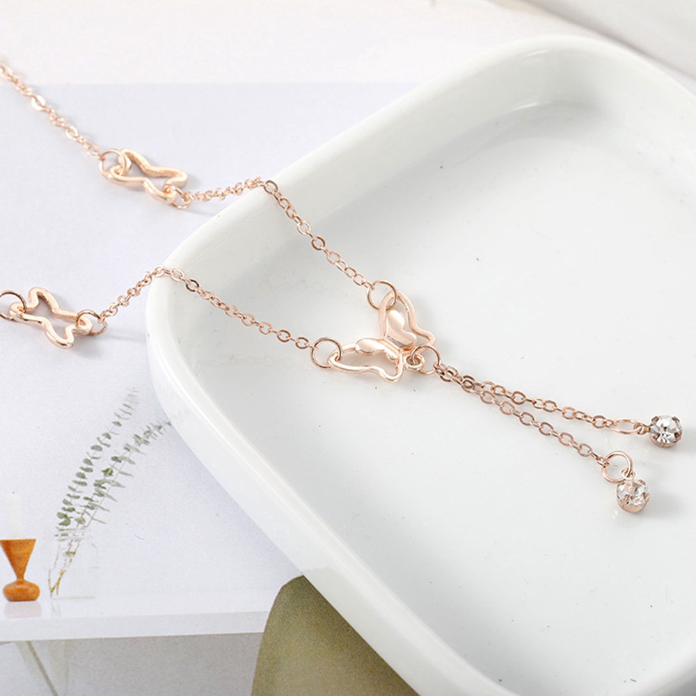 Vòng lắc chân dây tua hình bướm thời trang cho nữ
