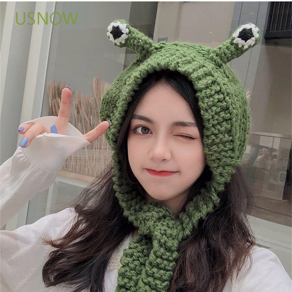 Mũ Len Trùm Đầu Giữ Ấm Phong Cách Hàn Quốc Dễ Thương Dành Cho Nữ