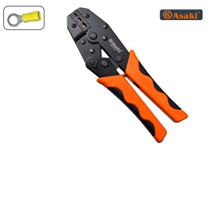 Kìm bấm cos chỉa bọc nhựa Asaki AK-9126 0.5 ~ 6mm2 - Kềm bấm cốt chỉa bọc nhựa  giocongcu