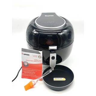 [ Mua 1 Tặng 3 Giảm Ngay 100k ] Nồi Chiên Không Dầu RAPIDO RAF6.5D Lux Tặng Khay Nướng Cao Cấp, Chổi Quét Dầu, Giấy Nến