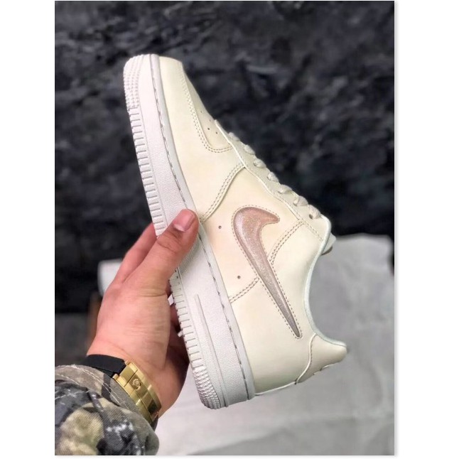 Rẻ vô địch - (38,5x1)Giày sneaker Air Force 1 AF1 Women White Jelly Powder Gradient Low Help Air Force Board tên AH6827-