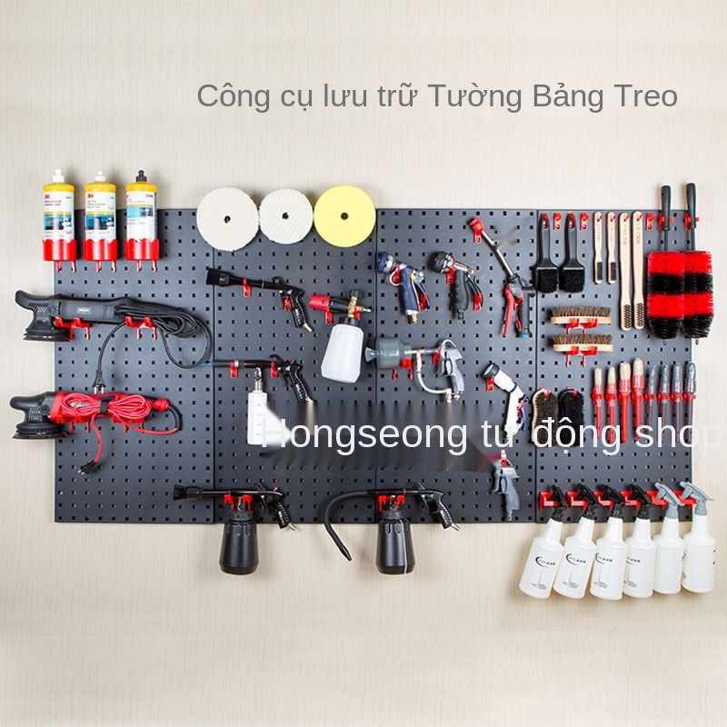 Kệ đa chức năng treo tường dụng cụ làm đẹp ô tô bảng lỗ móc hoàn thiện kho lưu trữ sửa chữa