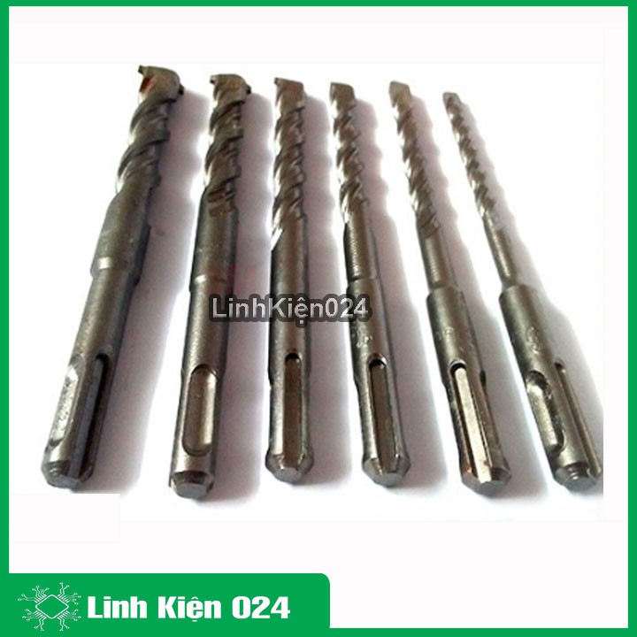 Bộ 4 mũi khoan bê tông đuôi gài BOSCH đường kính 6,8,10,12mm Loại Dài 16Cm Chất Lượng Cao