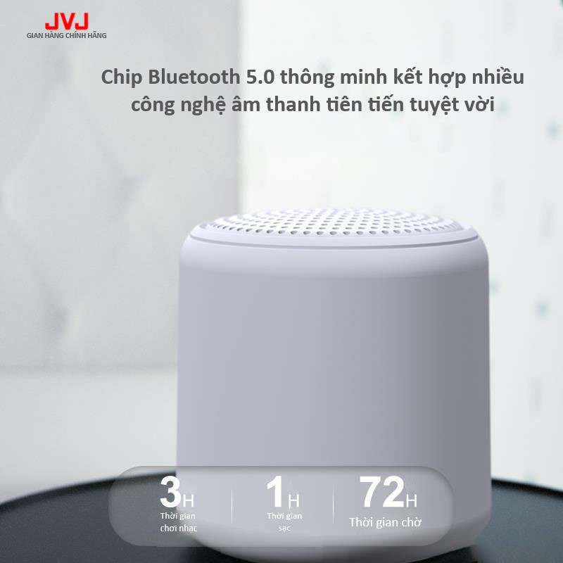 Bộ Loa di động Bluetooth JVJ Mini 3D BLT Không Dây - Âm Thanh Nổi Siêu Bass bỏ túi mang theo tiện lợi, Màu sắc yêu thíc