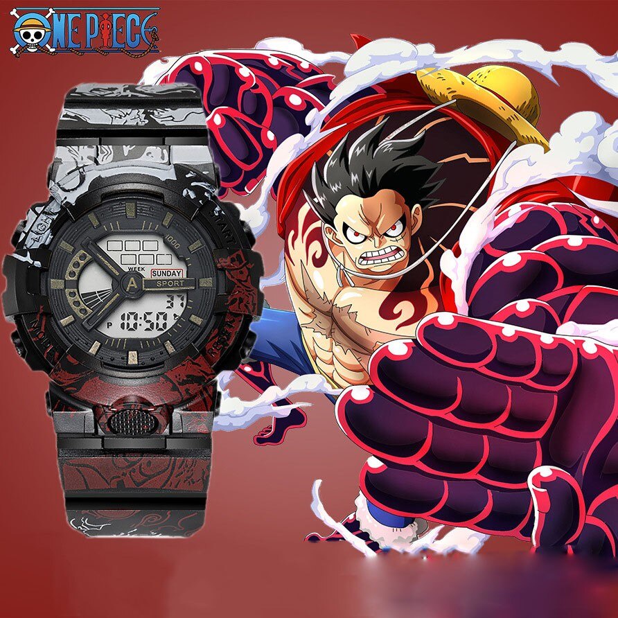 Đồng Hồ Điện Tử Hóa Trang Nhân Vật Luffy Ace Smoker Trong One Piece Cho Nam Và Nữ#Đồng Hồ Báo Thức Phát Quang 39; s Đồ Chơi Quà Tặng