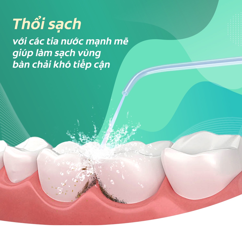 Máy tăm nước Colgate cầm tay chống nước IPX7 trắng sáng răng Màu Hồng và Xanh bạc hà