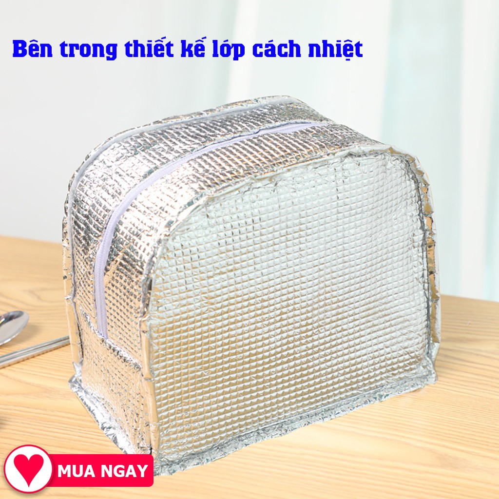 Túi giữ nhiệt cho hộp cơm văn phòng, Túi giữ nhiệt đựng đồ ăn siêu nhẹ TGN01