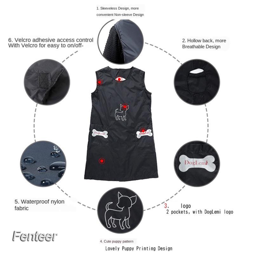 Tạp Dề Sát Nách Có Túi Chuyên Nghiệp Cho Thú Cưng