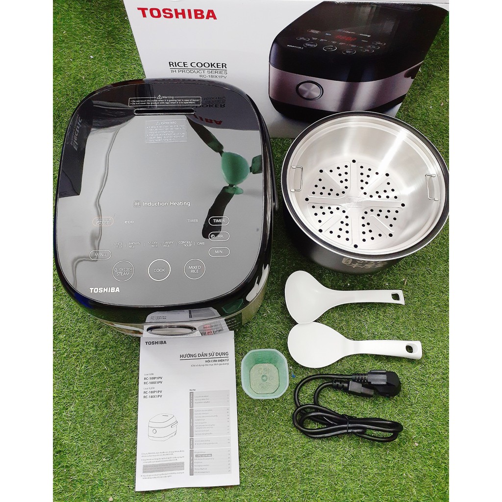 Nồi cơm điện cao tần Toshiba RC-10IX và RC-18IX, điện tử cảm ứng, công nghệ sóng điện từ, BH 12 tháng