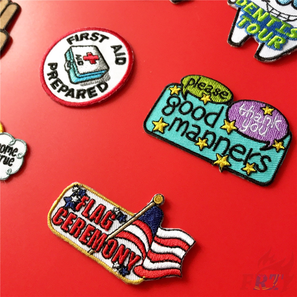 Miếng ủi áo bằng vải thêu hình răng vui nhộn/bảo vệ môi trường