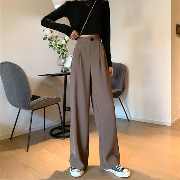 Quần Âu Nữ Ống Rộng Thời Trang Phong Cánh Chất Liệu mềm mịn Form đứng | BigBuy360 - bigbuy360.vn