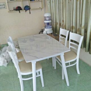 BÀN ĂN MANGO GIẢ ĐÁ VÀ GHẾ CABIN,HCM.
