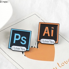 Ghim cài áo Miss Zoe tráng men hình câu nói Ps I love you độc đáo thú vị