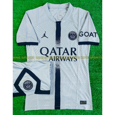 Bộ Áo bóng đá PSG sân khách xám Super Bodyfix Thailand mùa giải 2022-2023 Giống thi đấu 100%