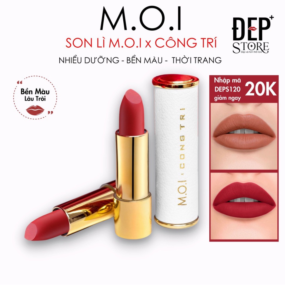 Son Môi Lì - Son M.O.I Hồ Ngọc Hà x Công Trí 2021 - MOI Cosmetics - Bản Giới Hạn 6 màu