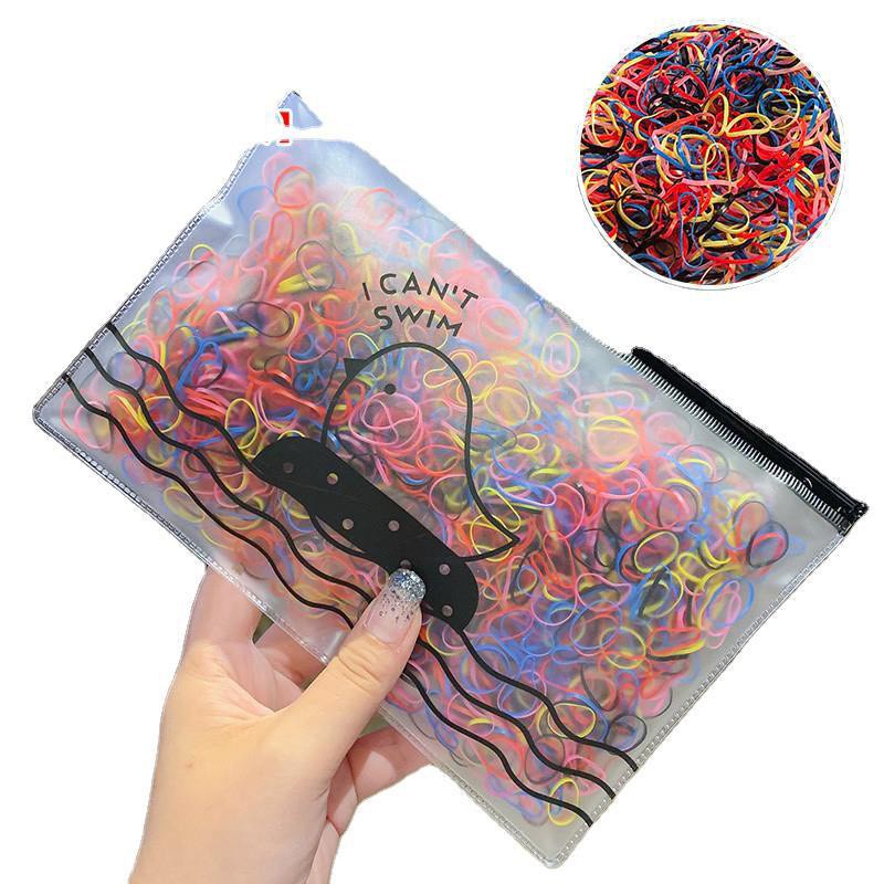 SET 1000 DÂY BUỘC TÓC CAO SU NHIỀU MÀU ĐA NĂNG HAGU THỜI TRANG