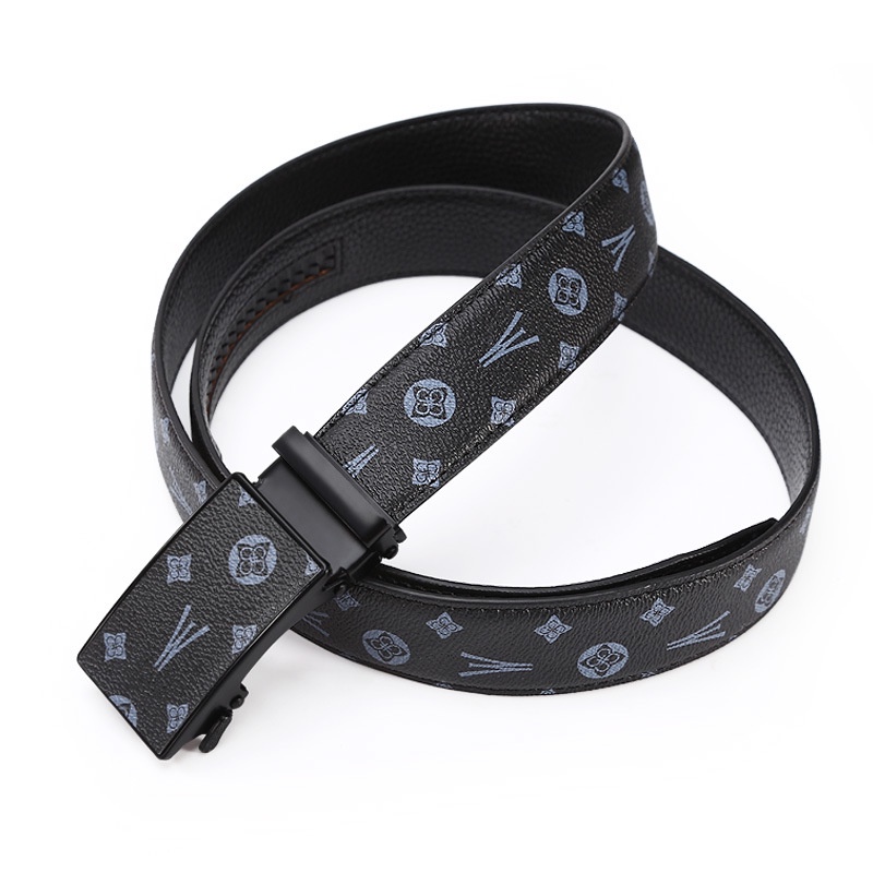 Thắt Lưng Da Khóa Đôi Tự Động Thời Trang Lịch Lãm Cho Nam