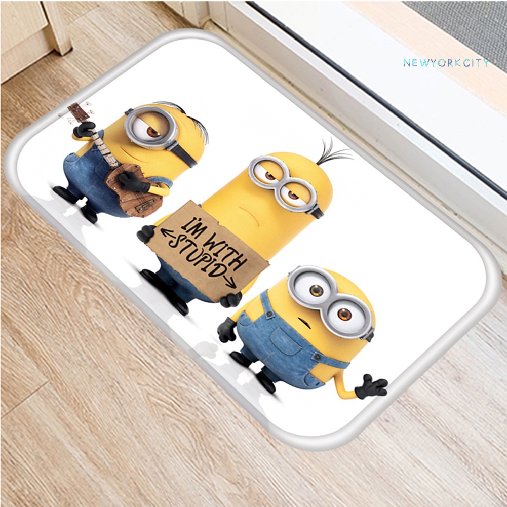 Thảm lót cửa chùi chân Chống Trượt Họa Tiết Hoạt Hình Dễ Thương