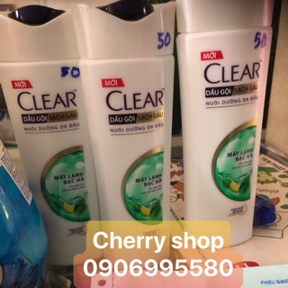 Dầu gội clear sạch gàu mát lạnh bạc hà 180g