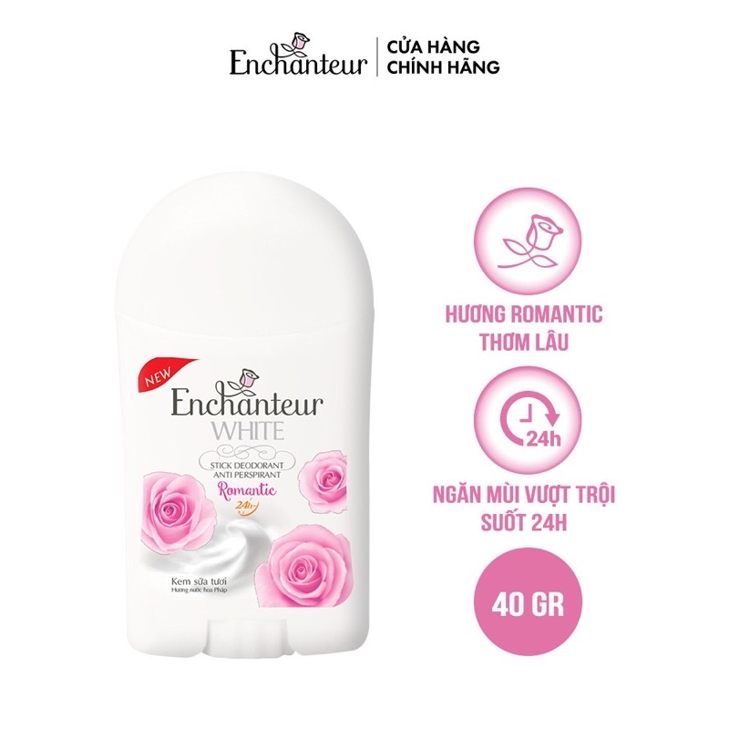 Sáp Khử Mùi Trắng Da Enchanteur 40gr