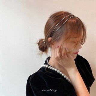 Cài tóc đính đá đan chéo design Korea