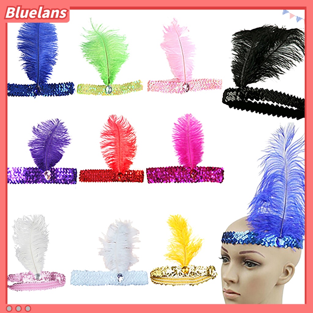 Băng đô phối lông vũ thời trang sành điệu cho nữ