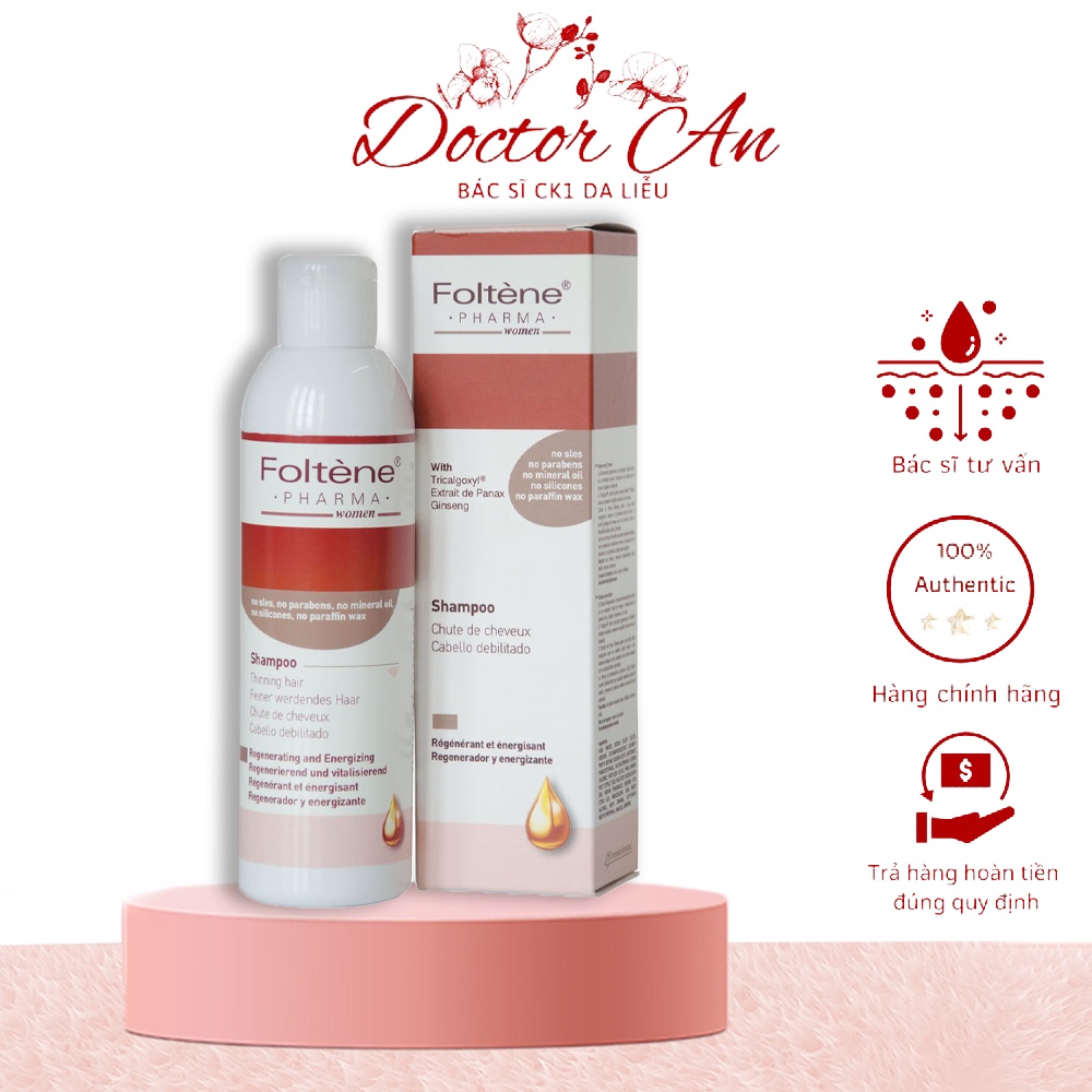 Dầu Gội Giảm Rụng Tóc Foltene Pharma Shampoo Women Thinning Hair 200Ml - BÁC SĨ AN
