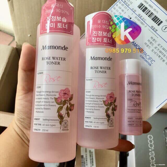 (Đủ bill) Toner nước hoa hồng Mamonde Rose / Pore Clean / Aqua / Honey / Chamomile Pure toner Diếp cá đất sét | WebRaoVat - webraovat.net.vn
