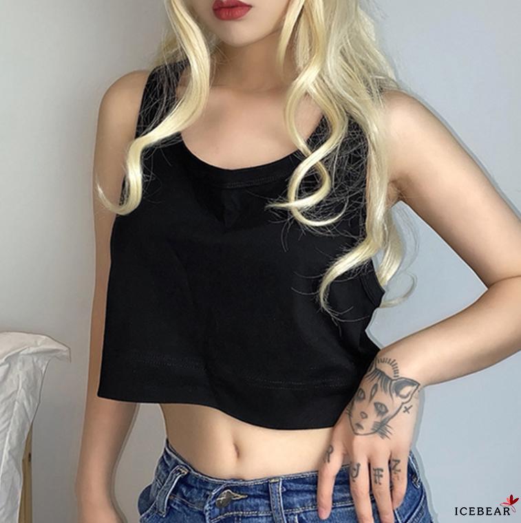 Áo Sát Nách Cổ Chữ U Màu Trơn Thời Trang Mùa Hè