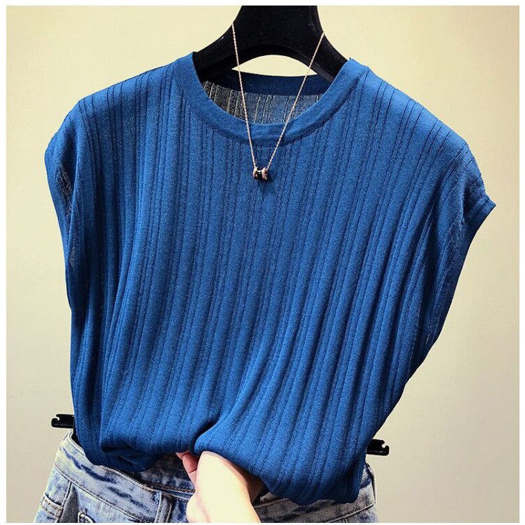 Áo len mỏng nữ cổ tròn nhiều màu 15