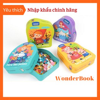 XẾP HÌNH THÔNG MINH - FAIRY TALE PUZZLE 4 câu chuyện cổ tích chính hãng Mideer