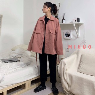 Áo khoác nữ dáng rộng cá tính phong cách Hàn Quốc 2020