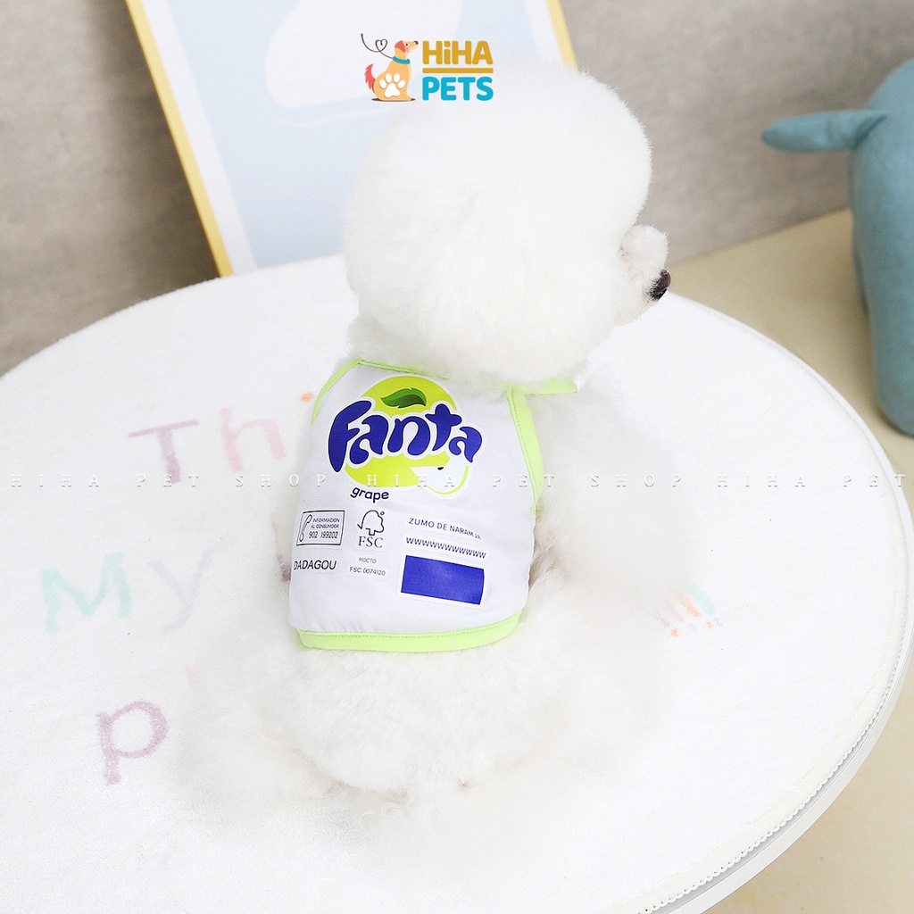 Áo Thun Ba Lỗ Cho Chó Mèo Vải Cotton Mát Mẻ Quần Áo Thú Cưng Mùa Hè Dễ Thương Hihapet.