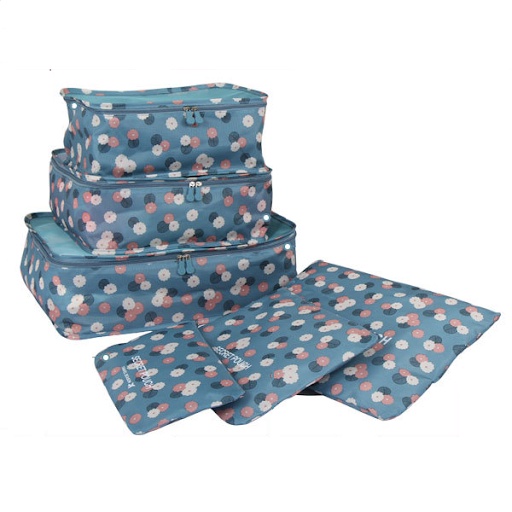 Bộ 6 Túi Đa Năng Sắp Xếp Chia Ngăn Hành Lí, Du Lịch, Mỹ Phẩm Hàn Quốc No.100325
