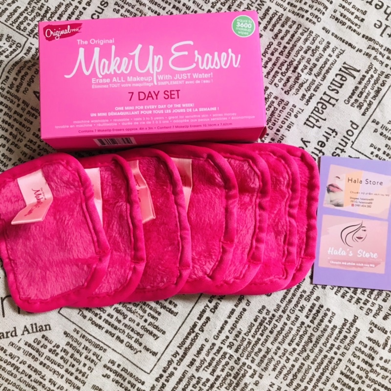 Makeup Eraser ✨ Set 7 khăn tẩy trang cho 7 ngày trong tuần đủ các mẫu và size