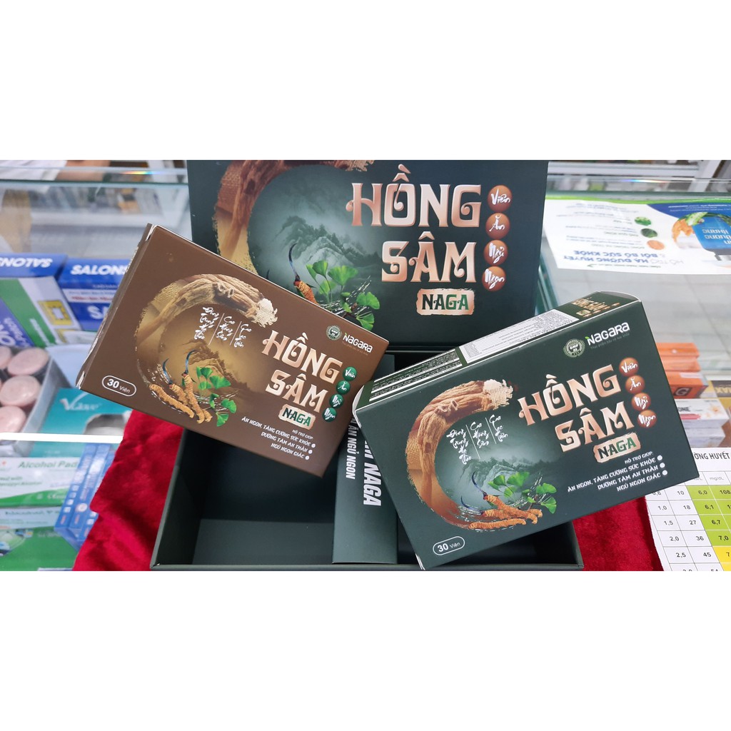 Hoạt huyết dưỡng não, giúp ngủ ngon, bổ não, Hồng sâm NAGA