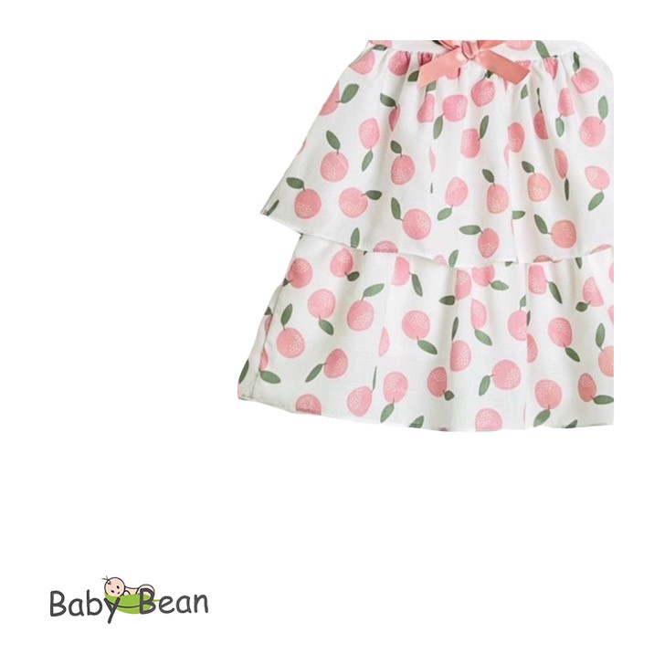 Đầm Cotton 2 Tầng Đính Nơ Bé Gái BabyBean (14kg-34kg)