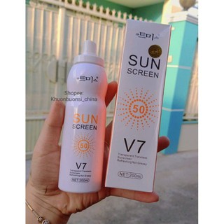 CHÍNH HÃNG - Xịt Chống Nắng V7 Nâng Tone Da SUN CREEN SPF 50+++