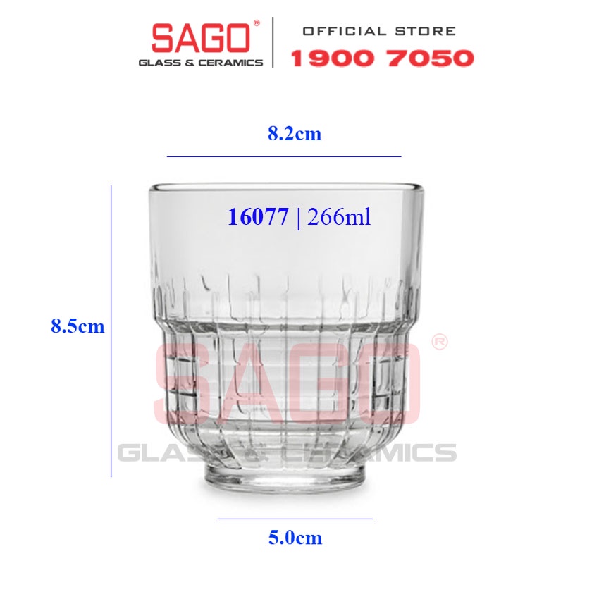 Ly Thủy Tinh Cường Lực TarQ Rock 266ml | LIB.16077 , Thủy Tinh Cao Cấp