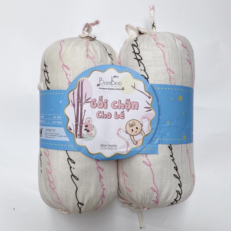 Bộ gối chặn bằng bông organic cho bé, vải sợi tre
